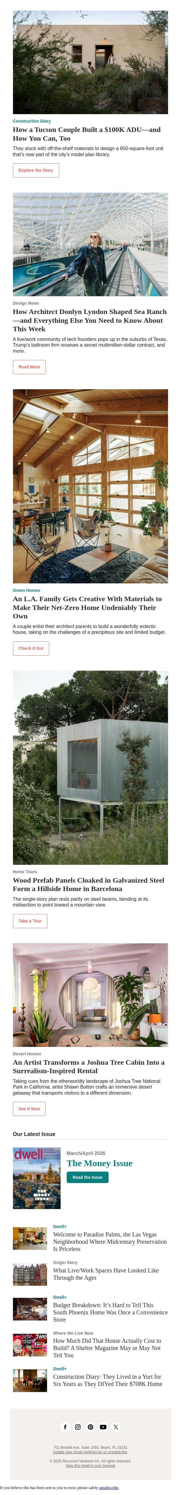 This Steel Home Is Perched on a Sloping Hillside email from Dwell screenshot