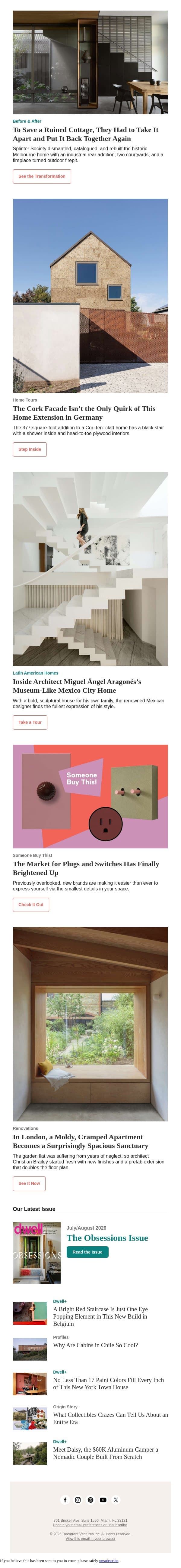 This Home Extension Is Both Corky and Quirky email from Dwell screenshot