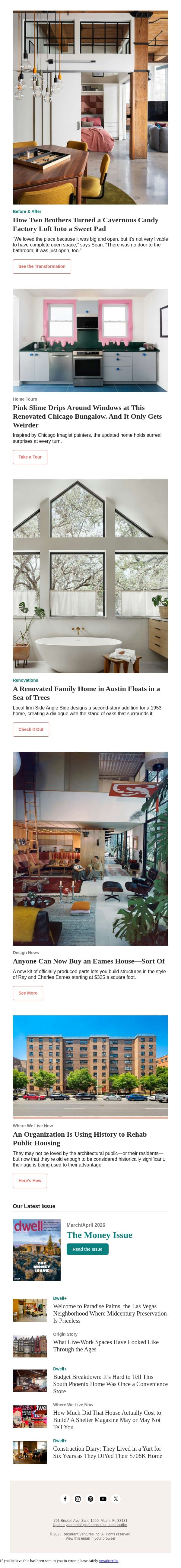 Anyone Can Now Buy an Eames House...Well, Sort Of email from Dwell screenshot