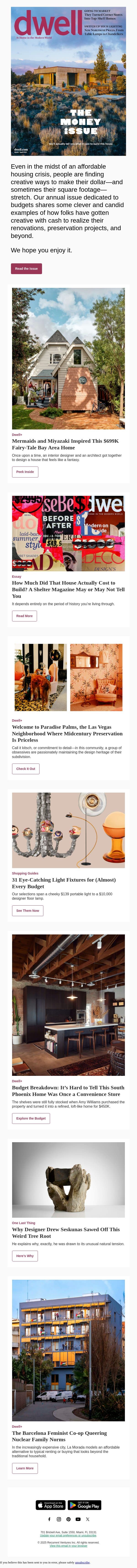 Our Money Issue Is Here email from Dwell screenshot