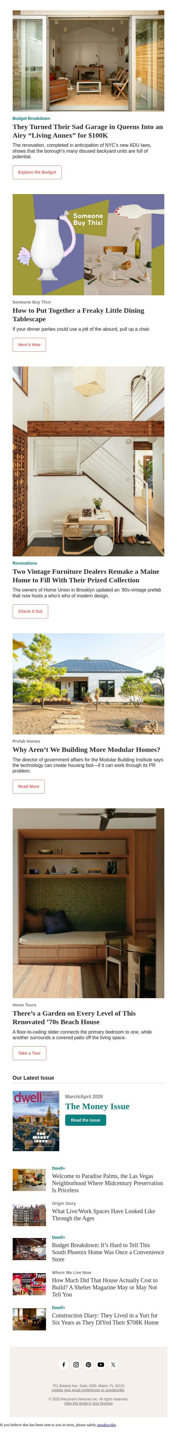 This Queens Garage Went From Dreary to Dreamy for $100K email from Dwell screenshot