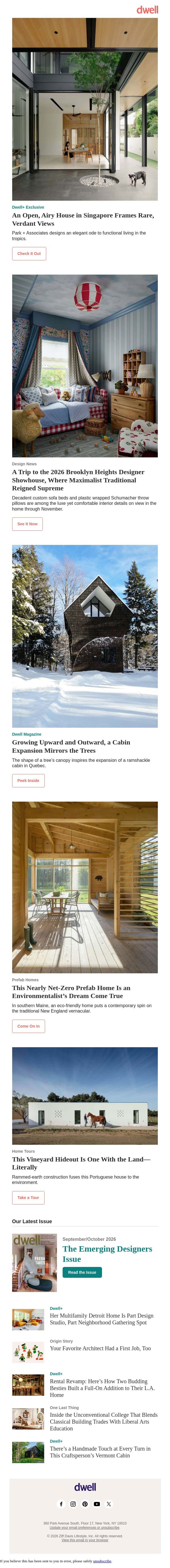 The 2026 Brooklyn Heights Designer Showhouse Proved That Maximalism Is So Back email from Dwell screenshot