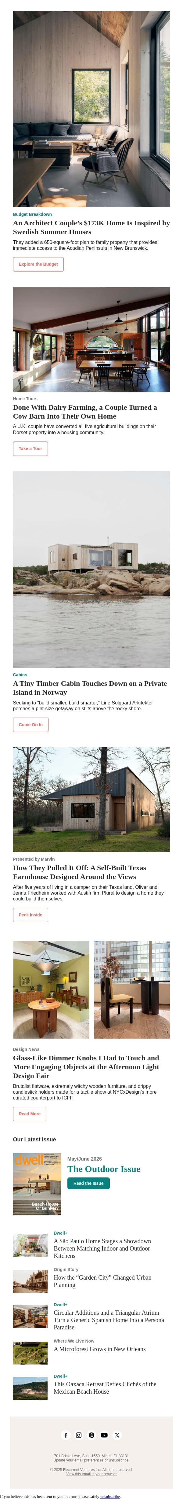 You’d Never Guess This Glassy Home Used To Be a Cow Barn email from Dwell screenshot
