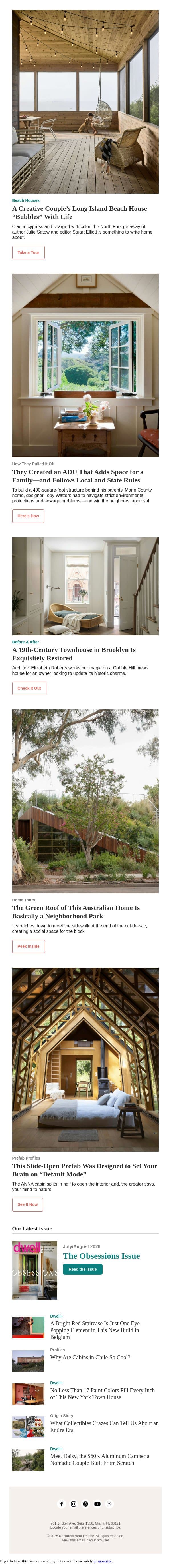 The Green Roof of This Home Is Basically a Neighborhood Park email from Dwell screenshot