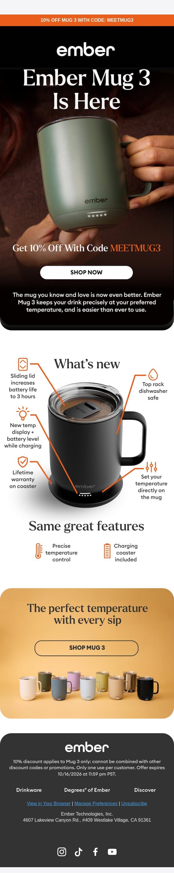 NEW: Mug 3 email from Ember screenshot