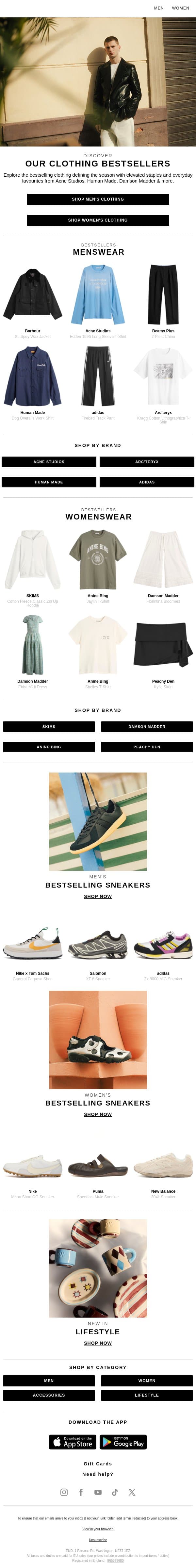 Move quick on our bestselling lines email from END. screenshot
