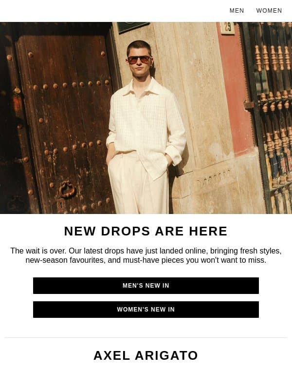 Just landed: The latest drops from Axel Arigato, adidas x Drama Call & more email from END.