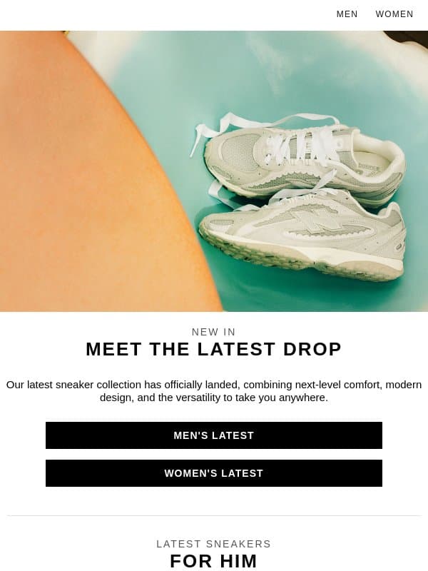 Step into what's next from adidas, Nike, Air Jordan & more email from END.