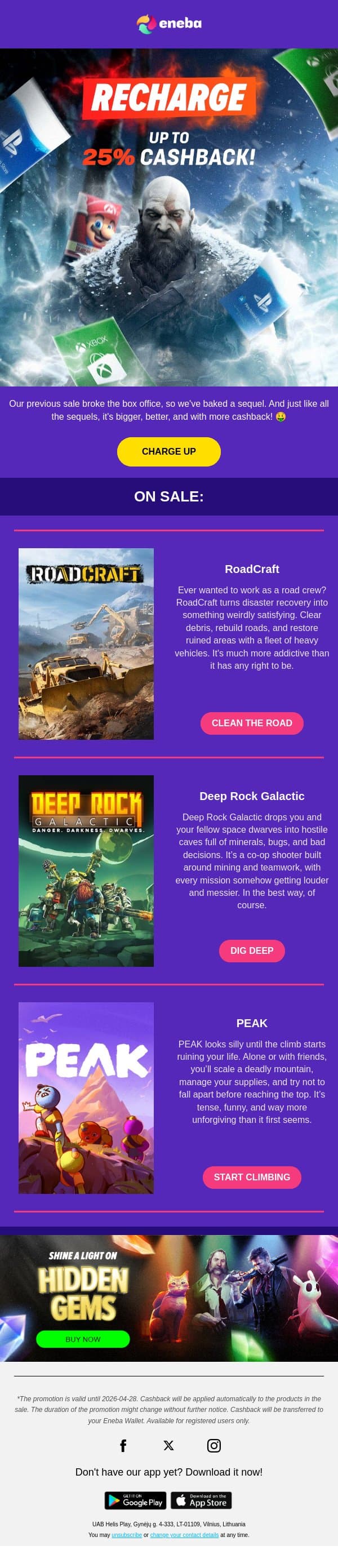 Wait… Is this a sale sequel? 🔥 email from Eneba screenshot