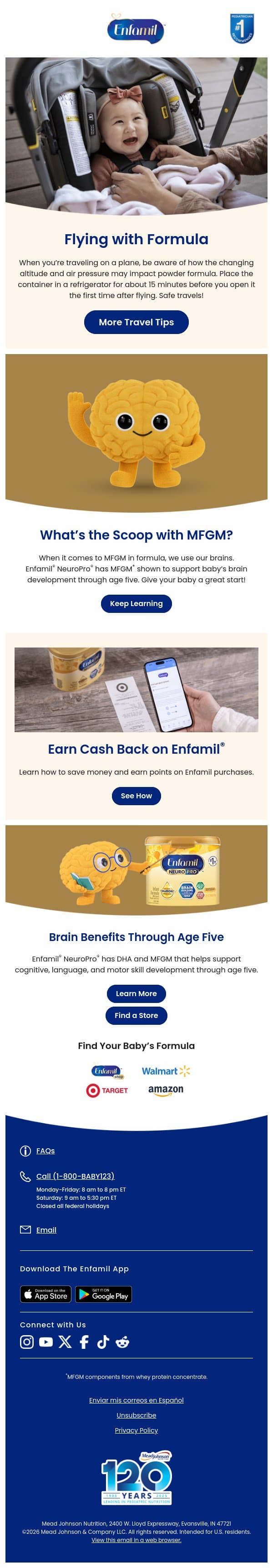 Don't let your powder formula go poof on you! email from Enfamil screenshot