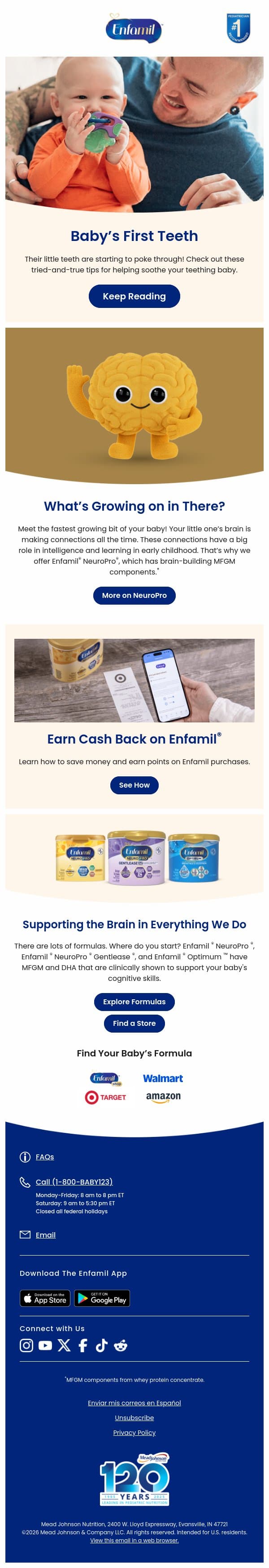 It's teething season! email from Enfamil screenshot