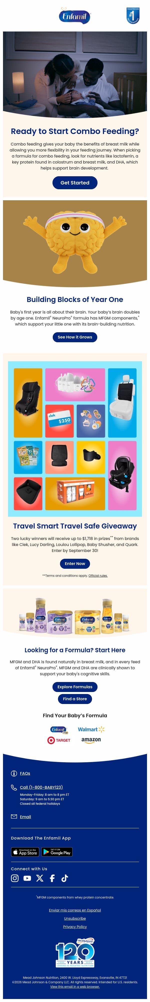 Combo feeding could be the piece of your routine that’s missing. email from Enfamil screenshot