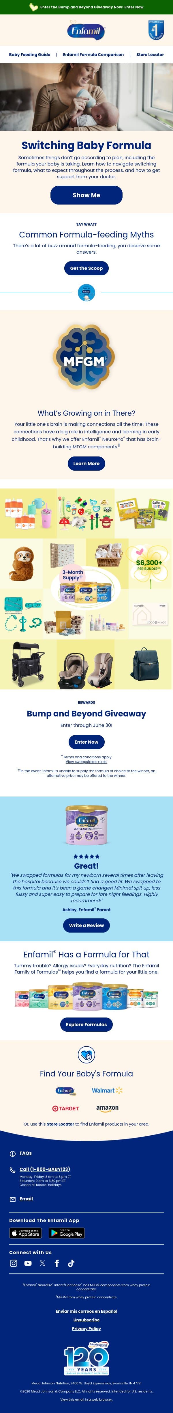 Switching baby formula: Here’s where to start. email from Enfamil screenshot
