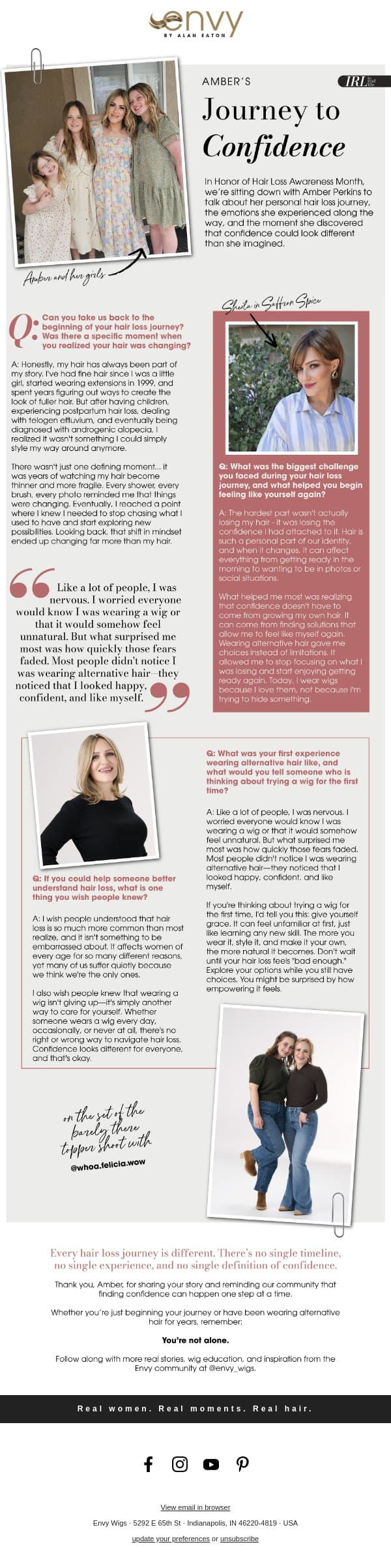 The Story Behind the Hair: Amber’s Journey to Confidence email from Envy screenshot