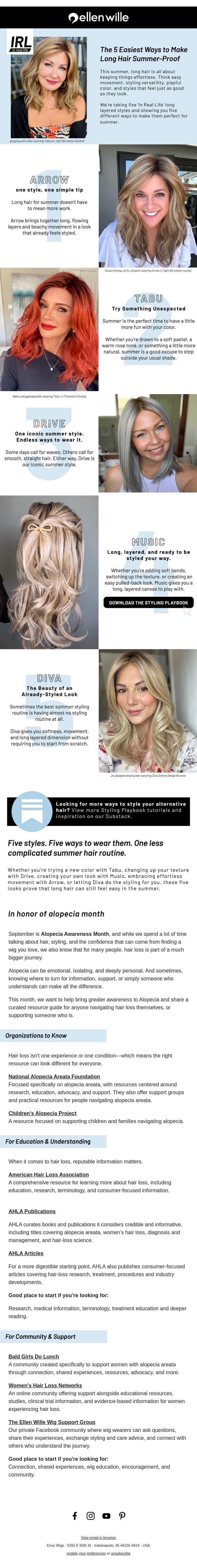 The 5 Easiest Ways to Make Long Hair Summer-Proof email from Envy screenshot