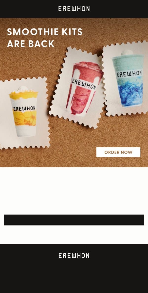 Erewhon Smoothie Kits Are Back for Summer email from Erewhon screenshot