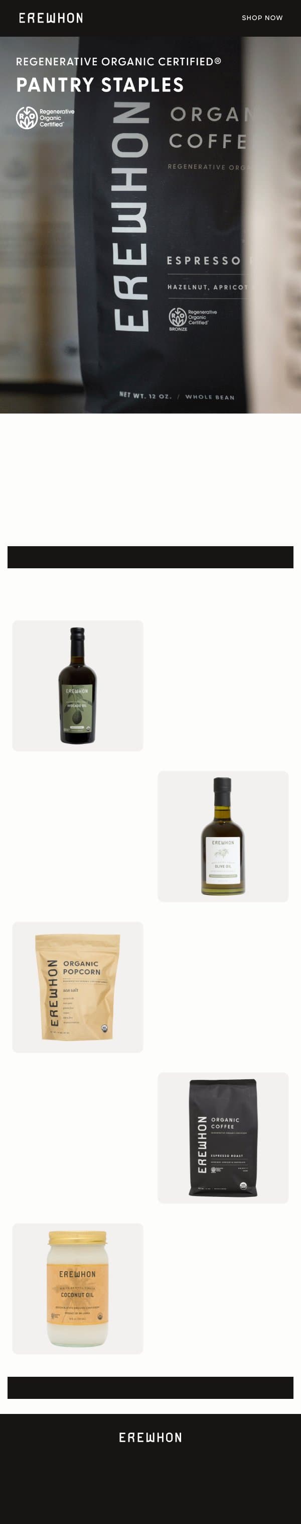 Discover our ROC® Pantry Staples email from Erewhon screenshot
