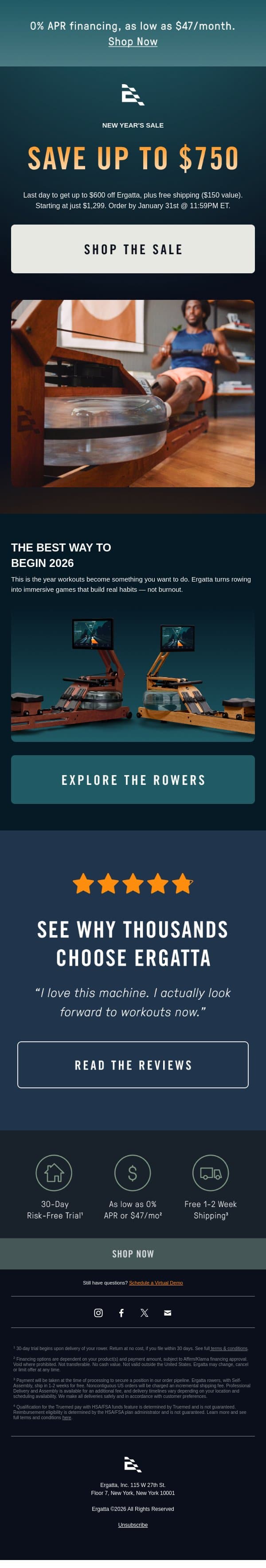 Last 24hrs - don’t miss out email from Ergatta screenshot