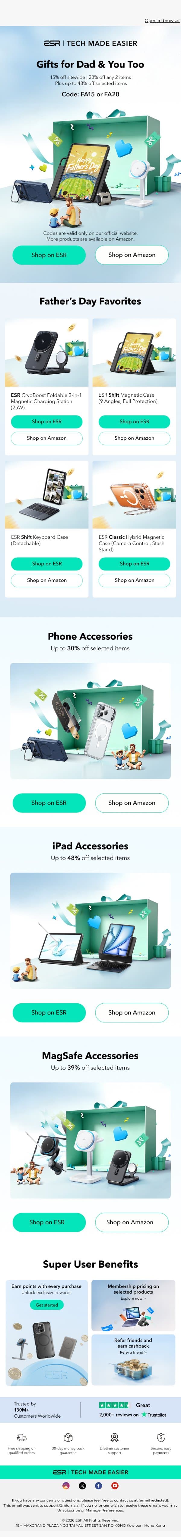 One for Dad. One for You | ESR email from ESR screenshot