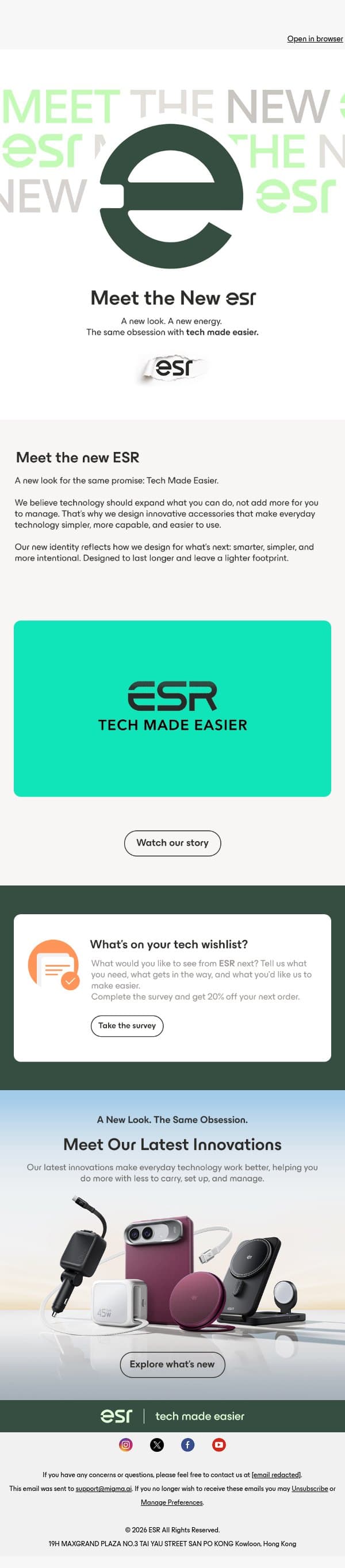 Meet the New ESR email from ESR screenshot