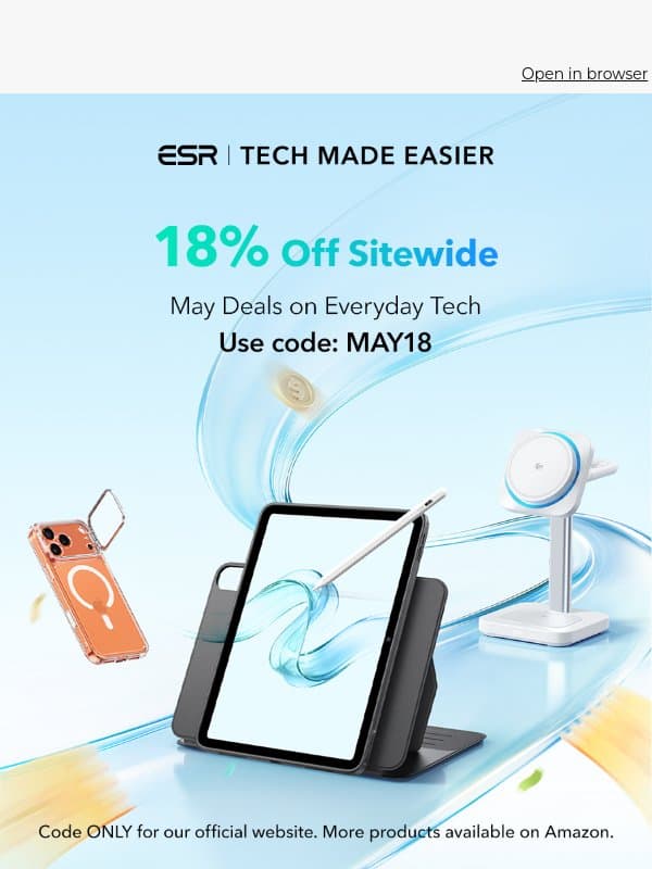 iPhone, iPad & MagSafe Accessories You’ll Love | ESR email from ESR