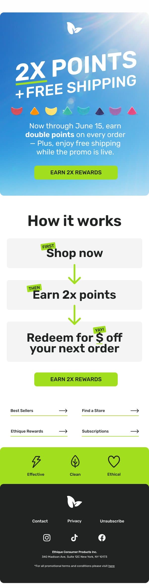 Unlock Extra $ for Your Next Shop!💰 email from Ethique screenshot