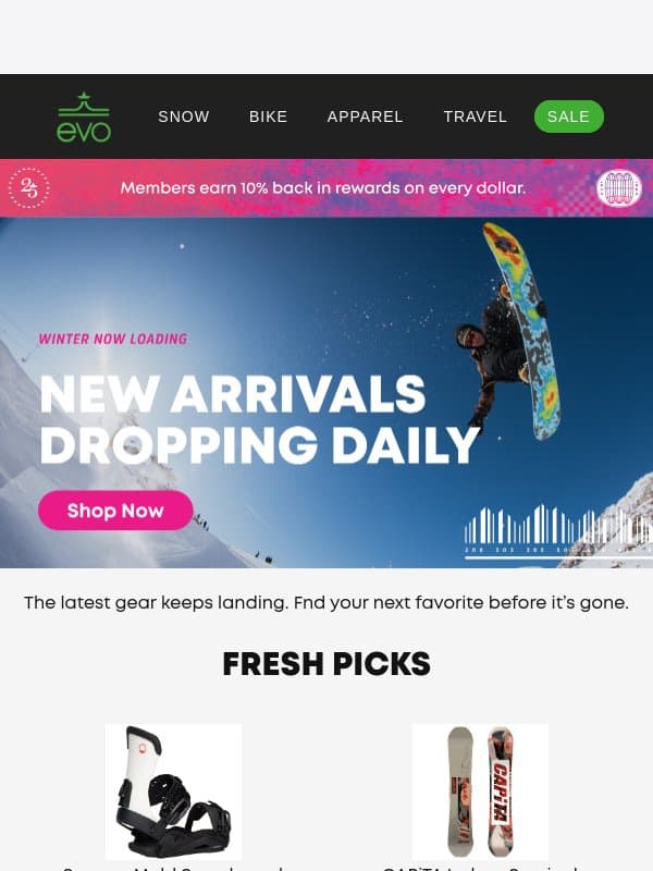 New Arrivals from Armada, Salomon, Oyuki & More email from Evo
