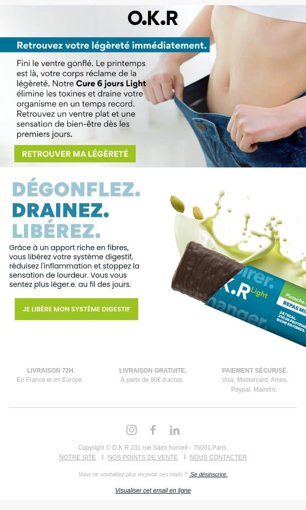 🌊 Detox : Dites adieu aux sensations de lourdeur. email from Feed. screenshot