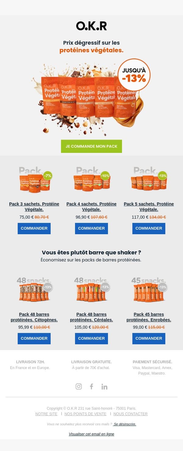 📢 Information spéciale : payez moins, recevez plus. email from Feed. screenshot