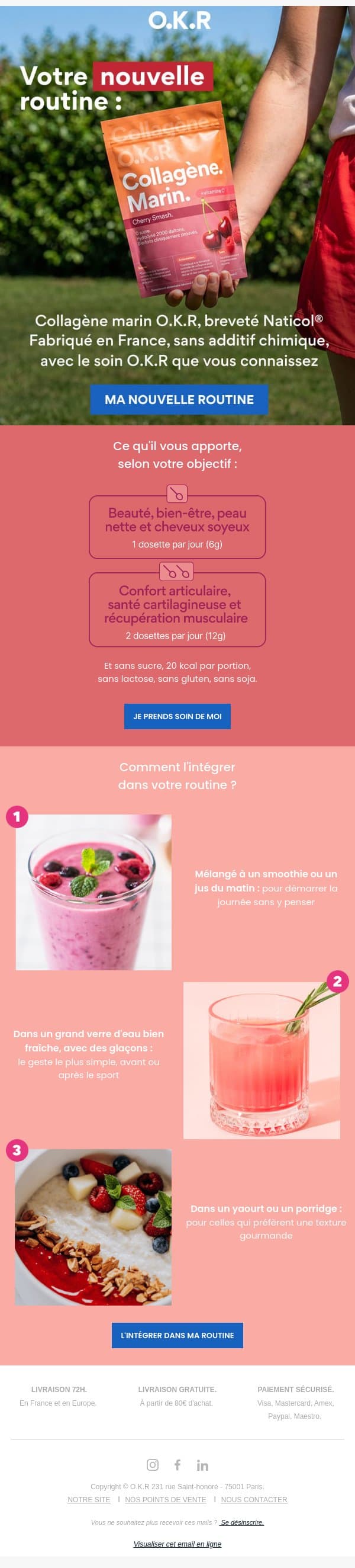 😍 Nouvelles boissons au collagène email from Feed. screenshot
