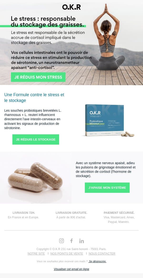 💡 Stress et cortisol : ennemis de votre perte de poids ! email from Feed. screenshot
