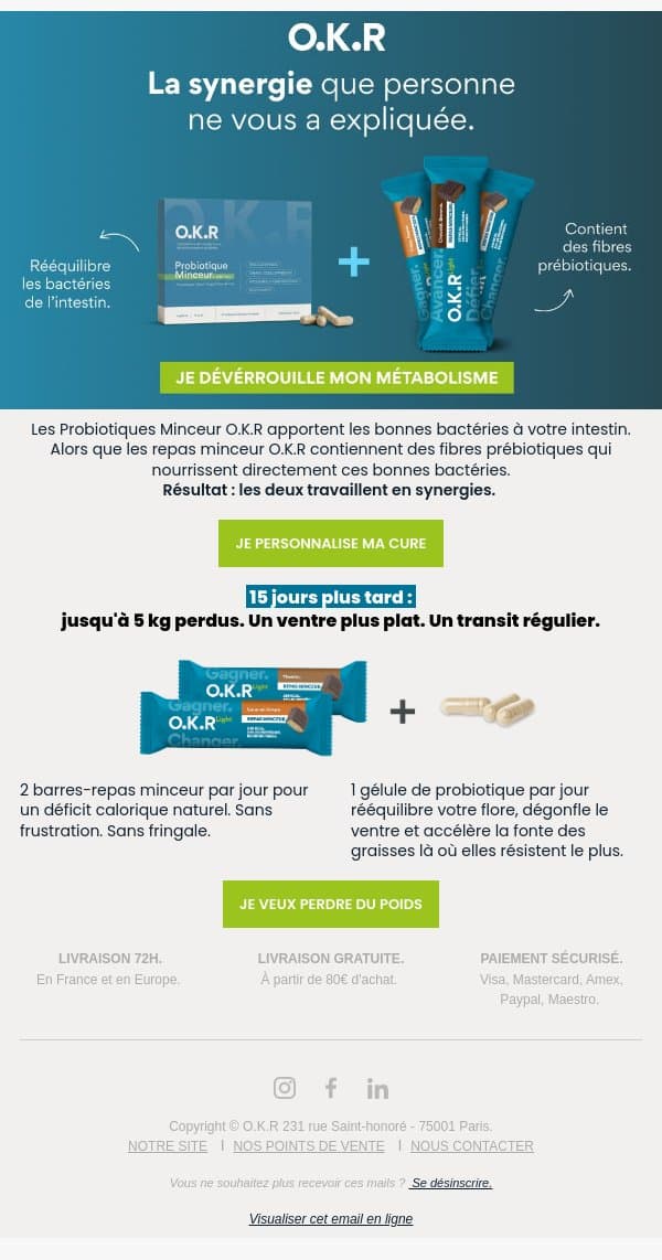 🏆 15 jours pour tout changer : email from Feed. screenshot