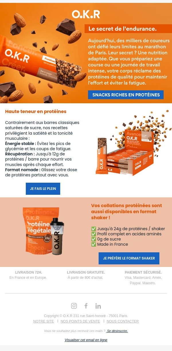 🏃‍♂️ Spécial Marathon : L'énergie des champions. email from Feed. screenshot
