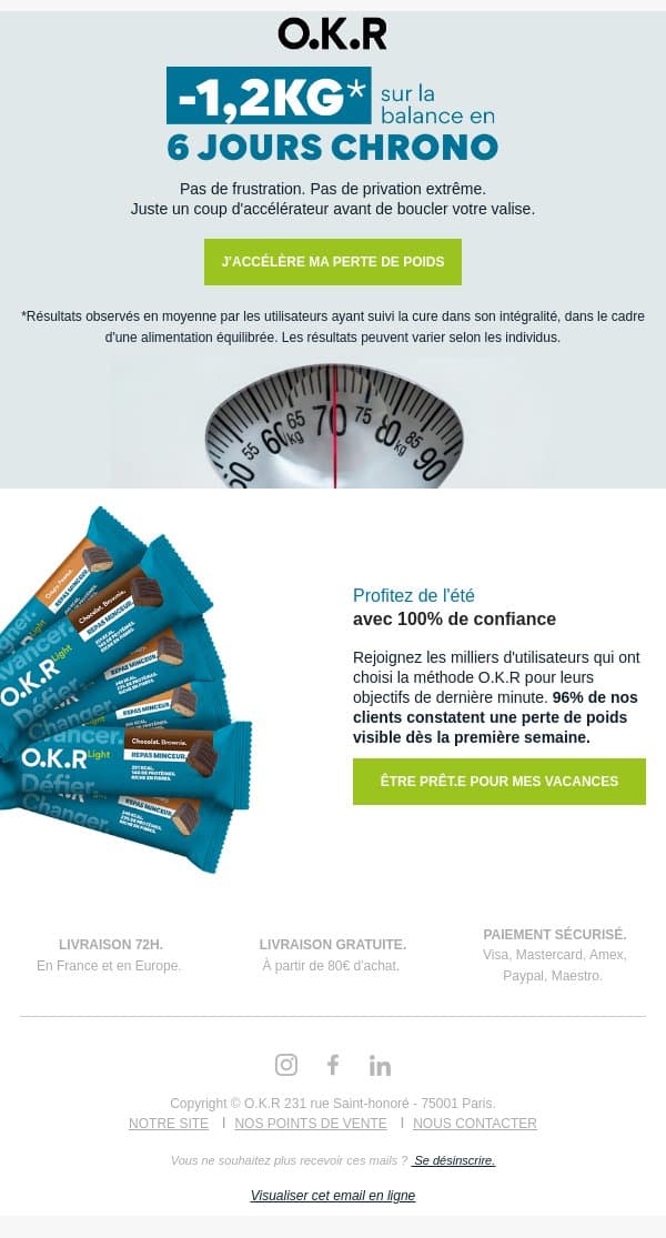 -1 à -2 kilos avant vos vacances d'été, c'est possible ! ☀️ email from Feed. screenshot