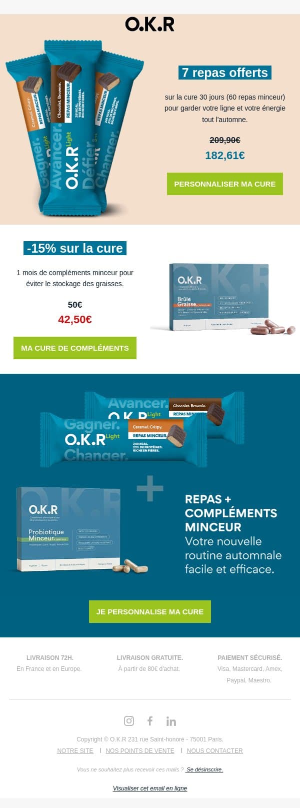 🗓️ Plan minceur complet d'1 mois email from Feed. screenshot