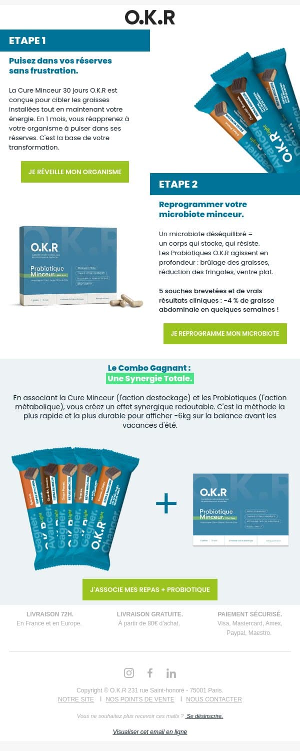 🔥 2 étapes pour forcer votre corps à déstocker avant l'été. email from Feed. screenshot