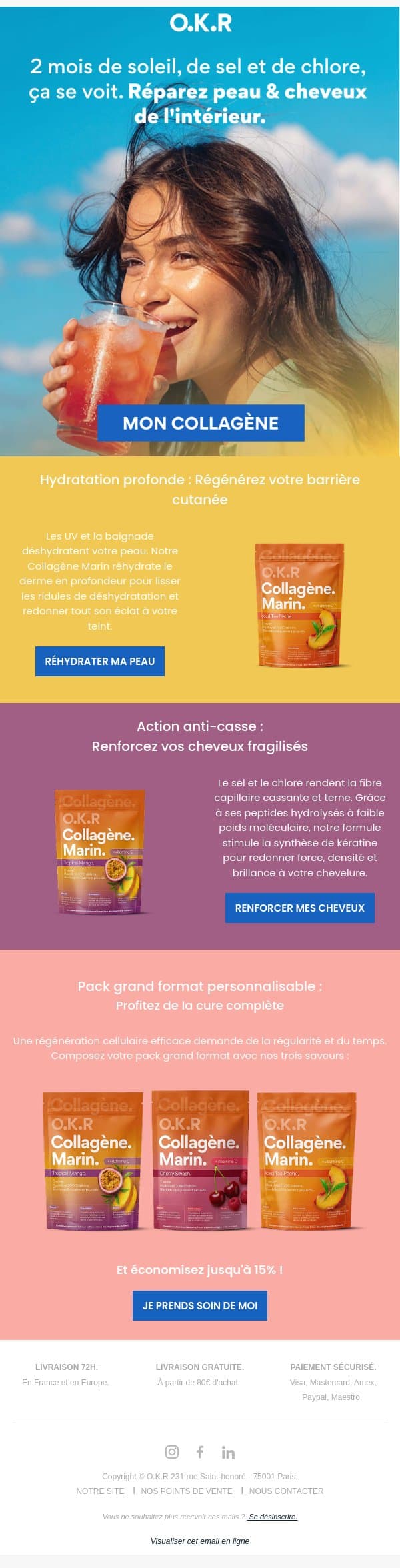 ☀️ Peau & cheveux ont subit cet été email from Feed. screenshot