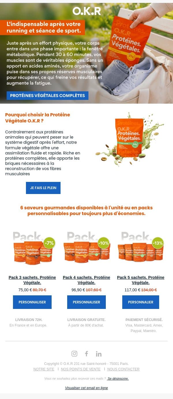 🔄 Récupération : votre indispensable après le sport. email from Feed. screenshot
