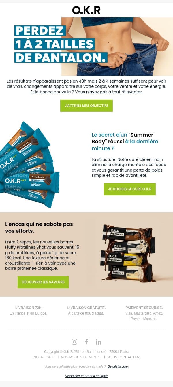 ⏰ Tic, tac... Préparez votre corps pour l'été. email from Feed. screenshot