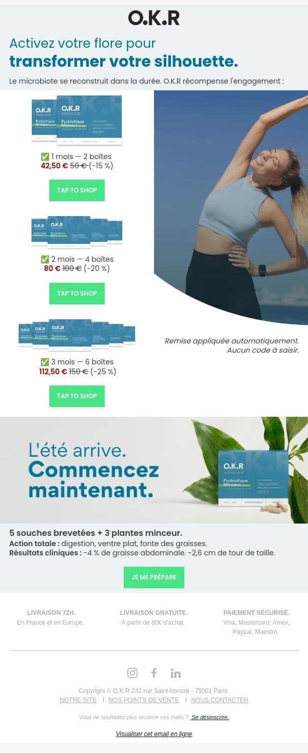 ✨ Chouchoutez votre corps à prix dégressif (jusqu'à -25%) email from Feed. screenshot