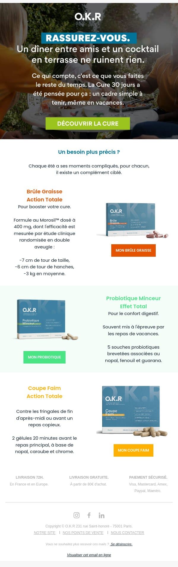 ☀️ Vacances, apéros, écarts assumés email from Feed. screenshot