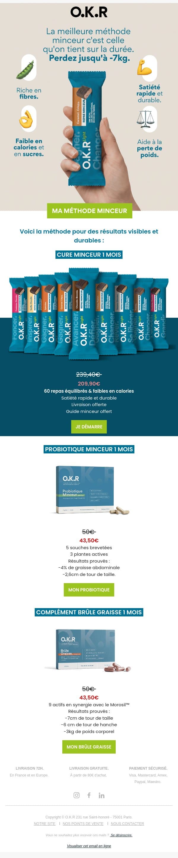 Avez-vous atteint votre objectif ? email from Feed. screenshot