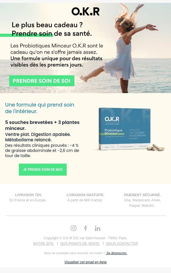 🫶 Prenez soin de vous et de vos proches. email from Feed. screenshot