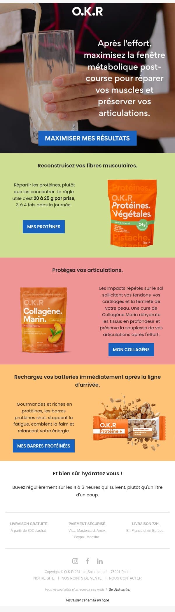 🏃‍♀️🏃 Vous avez couru ? email from Feed. screenshot