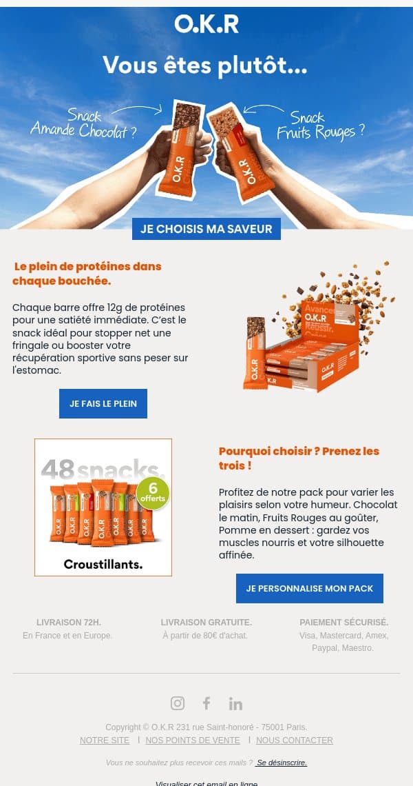 🍫 Team Chocolat ou 🍓 Team Fruits Rouges pour le printemps ? email from Feed. screenshot