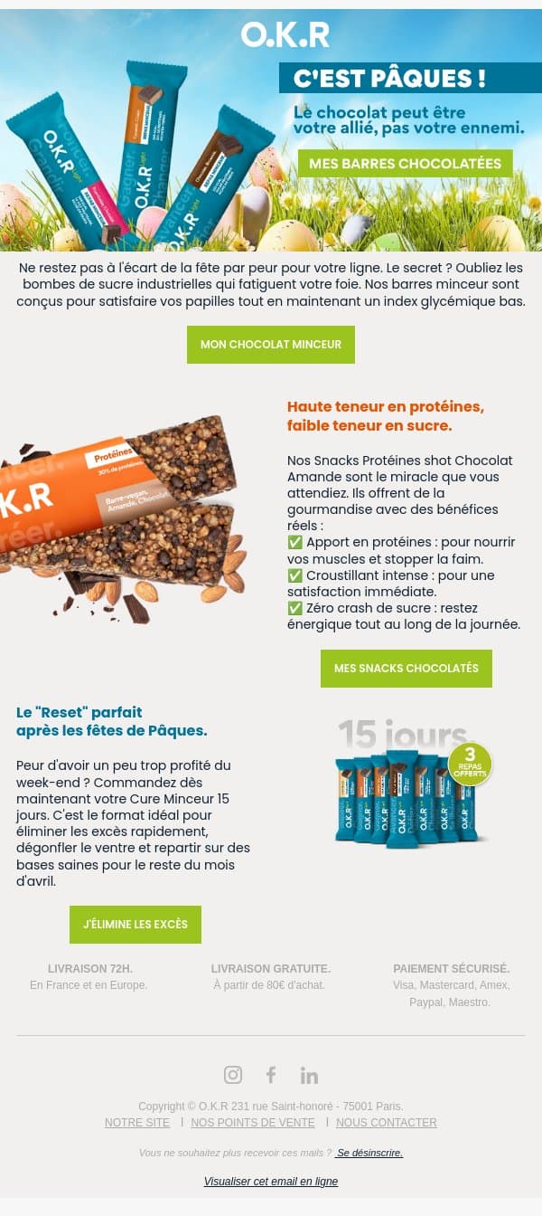 🍫 Mangez Du Chocolat sans culpabiliser : Le miracle de Pâques ! email from Feed. screenshot