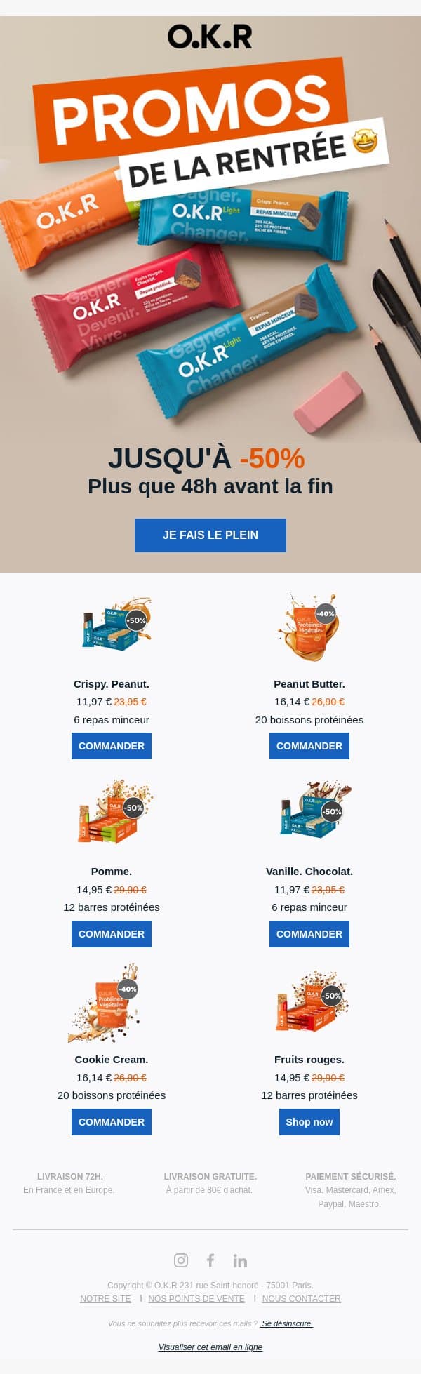 ⏳ Plus que 48h avant la fin... email from Feed. screenshot