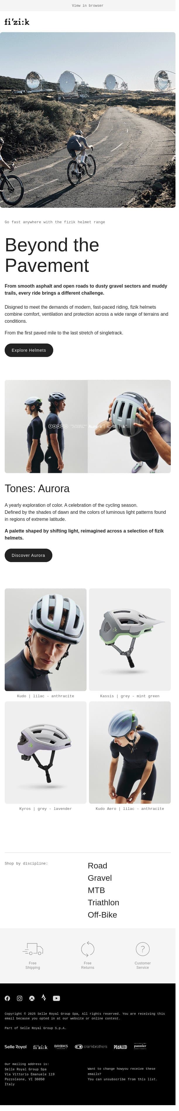 Taking the rough with the smooth email from Fizik screenshot