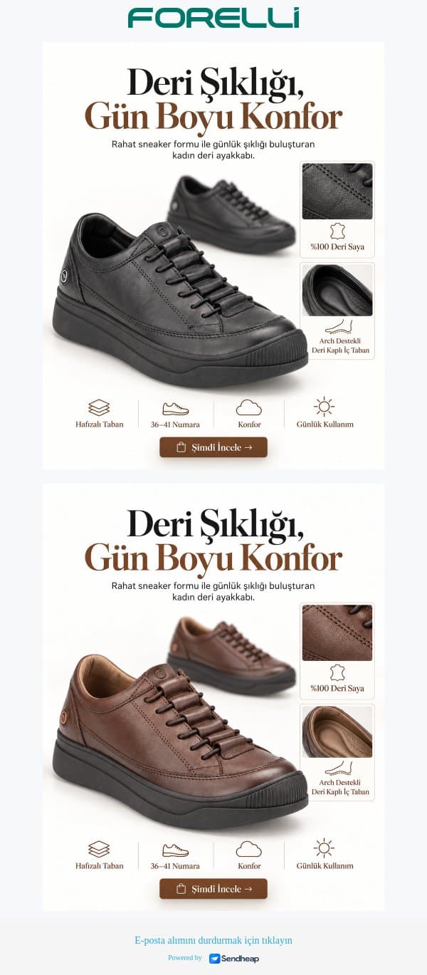 ALEGRE Kadın Ayakkabı ile Konforlu Şıklık | FORELLİ email from Forelli screenshot