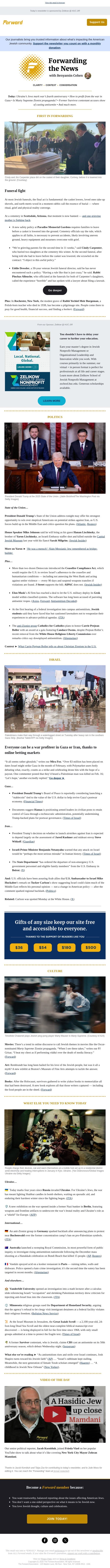 Jewish families banned from graveside burials for loved ones at this cemetery email from Forward screenshot